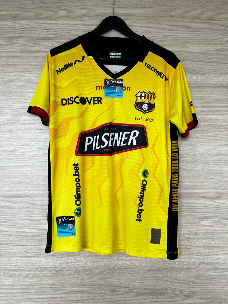 Barcelona de Ecuador amarilla - primera equipación 2025